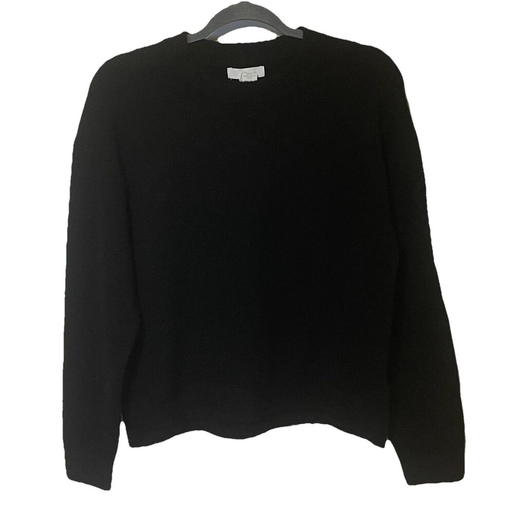 H&M Women's Black Fuzzy Knit Sweater XS-Cozy Warm Pullover Excellent